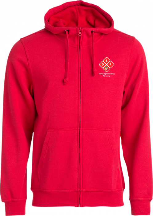 Clique - Dsf National Team Hoodie W. Zip Adults - Rot